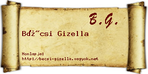 Bécsi Gizella névjegykártya